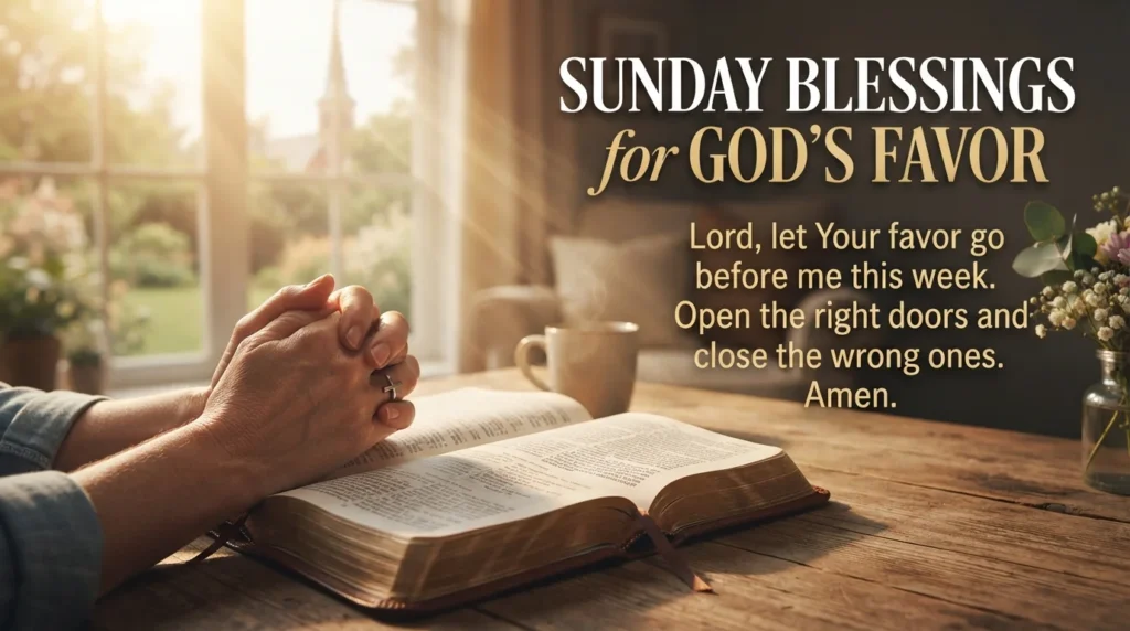 Short Sunday Blessings for God's Favor