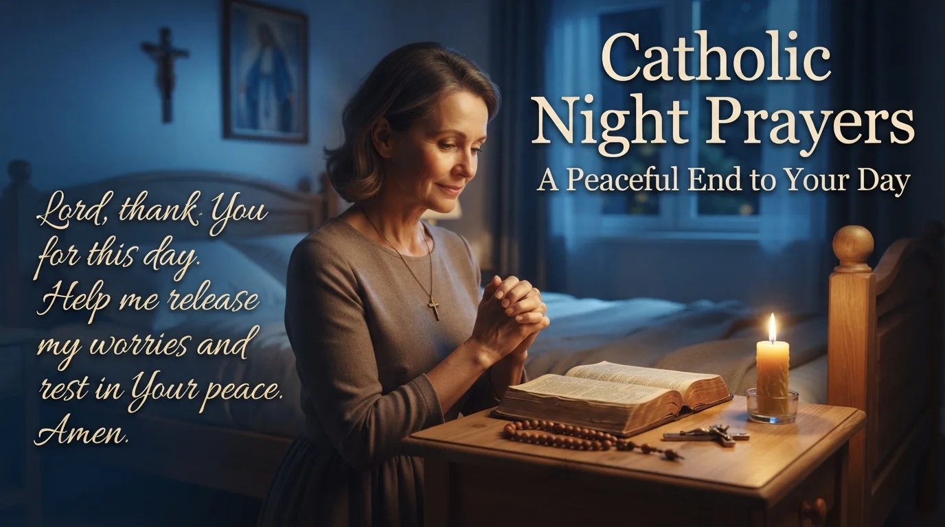 Catholic Night Prayers for Adults 15 Powerful Evening Prayers for Peace, Protection & Rest